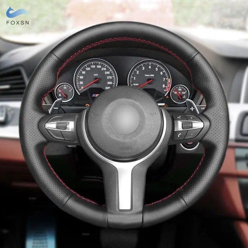 Автомобильный перфорированный кожаный чехол на руль из микрофибры для BMW M Sport F30 F32 F34 F10 F15 F16 F20 F48 F25 F22 F45 M135i M235i