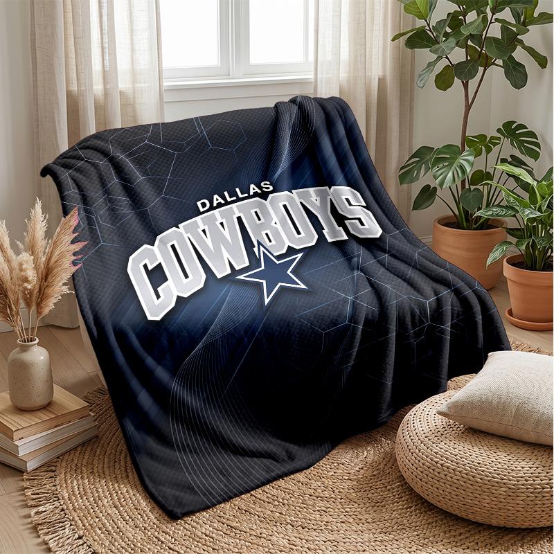 Dallas Cowboys Flannel Fleece Blanket Cozy Warm Throw Blanket For Couch Bed Travel All Season Use