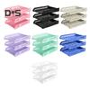 3 Tier Stackable Letter Tray Desk Paper Organizer Plastic File Document Storage Rack for Home Office School