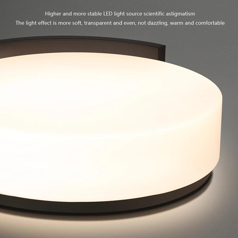 Современный светодиодный потолочный светильник, простой, декоративный, для гостиной, столовой, кухни, спальни, прикроватной тумбочки, круглой лампы