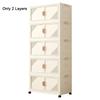 Plastic Wardrobe Storage Box Installation-Free Multi-Layer Storage Locker  for Home