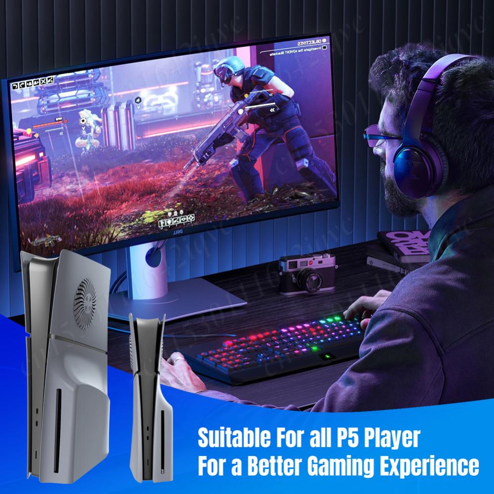 Юбилейная серая лимитированная сменная панель для консоли PS5 Slim с дисководом/цифровой версии, ABS боковая панель, оболочка