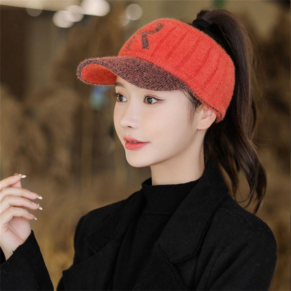 Winter Warm Empty Top Hat Windproof Bonnet Fashion Earmuffs for Women Girls