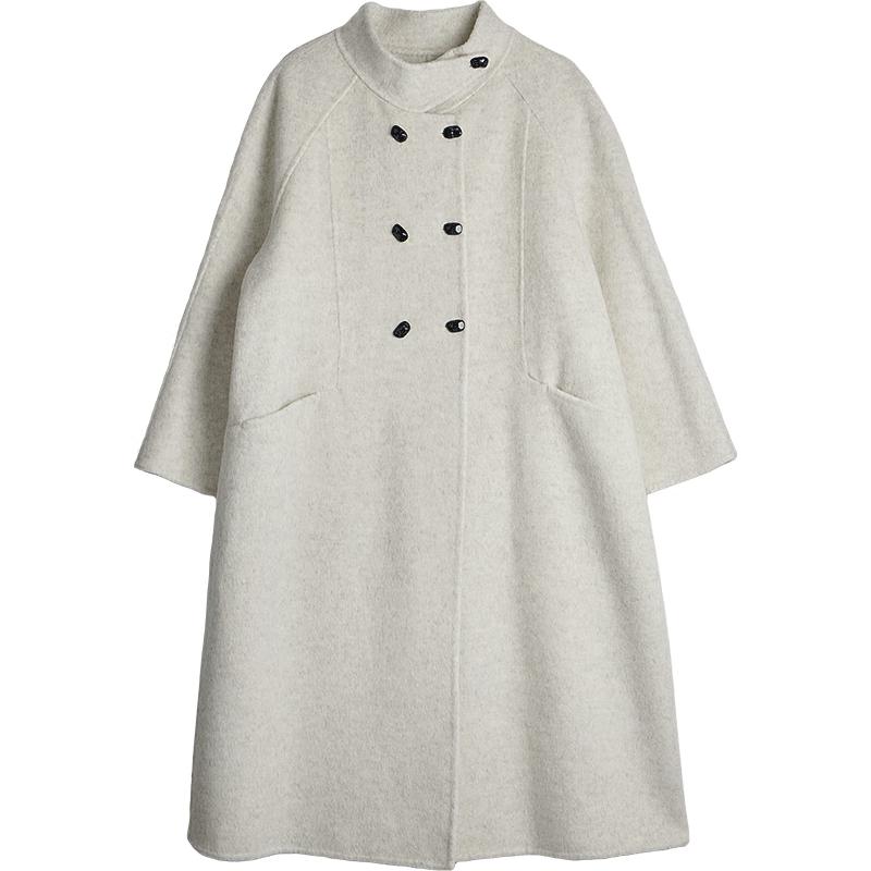 Olrain Women's Winter Double-Faced Wool Blend Coat