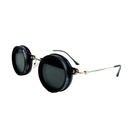 Round Polarized Sunglasses 1-9 Gears Adjustable Tint Sun Glasses with ND Filter Lenses for Men Beach Shady Fishing Driving