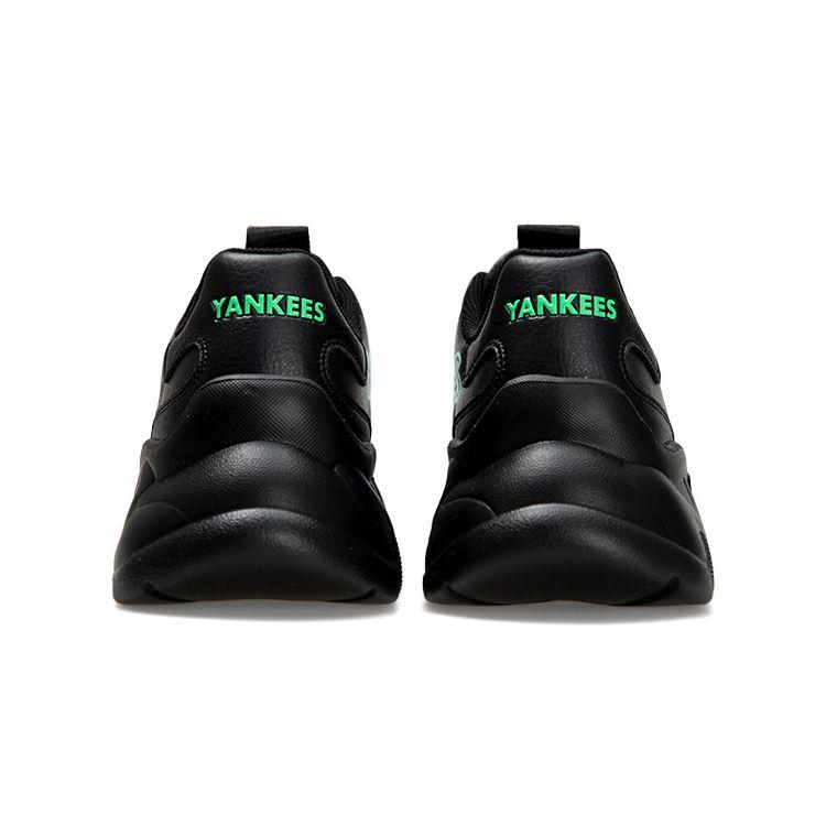 MLB Big Ball Chunky A Neon Leather Fashion Sports Non-Slip Wear-Resistant Low-Top Dad Shoes Unisex sneakers Black 3ASHBCN3N-50BKS