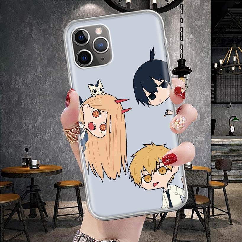 C-Человек-бензопила Милый Мягкий Чехол Для Телефона Для IPhone 11 17 Air 16E 16 Pro Max 15 + 14 Plus 13 Mini 12 Apple 7 SE 8 Fundas Coque 11 17
