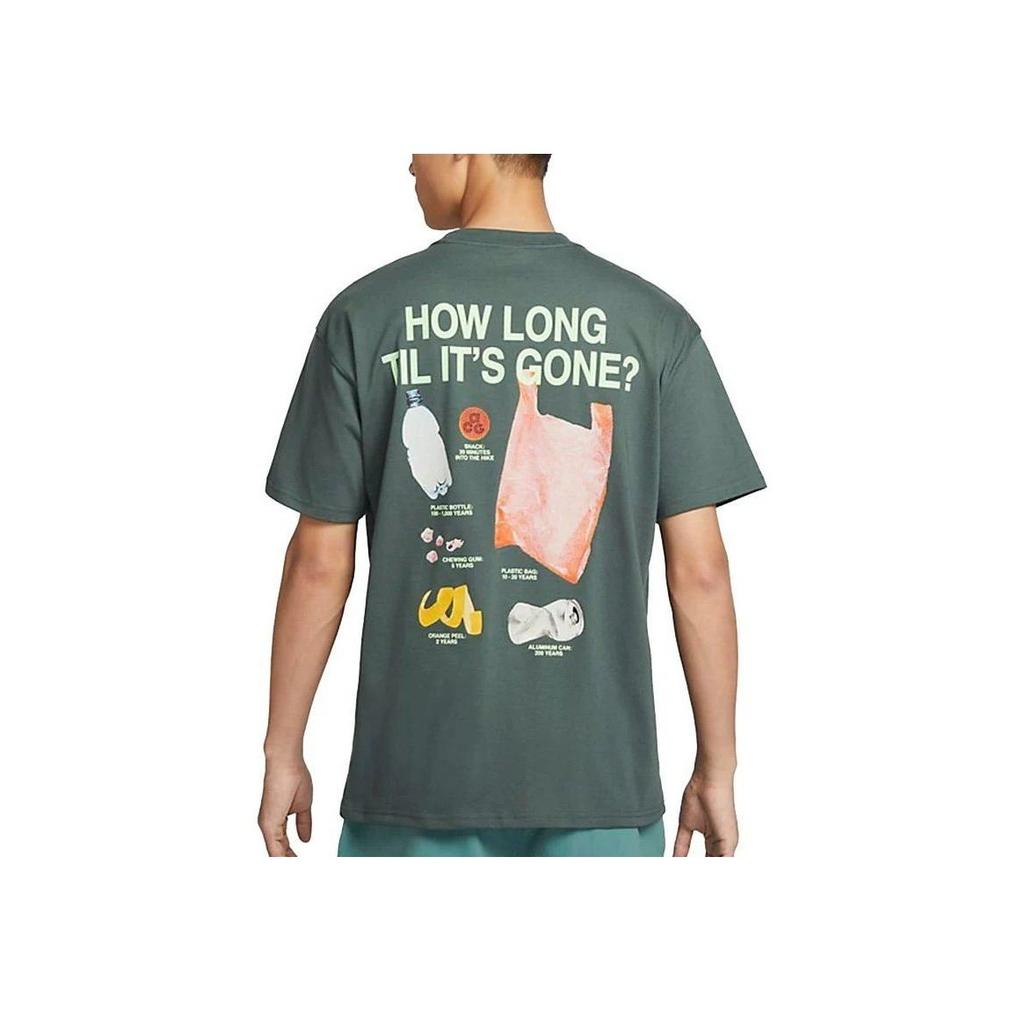 Nike Sport Training American Retro Versatile Simple Loose Casual Comfortable Short Sleeve T-Shirt Men Tops Grey Green FV3491-338