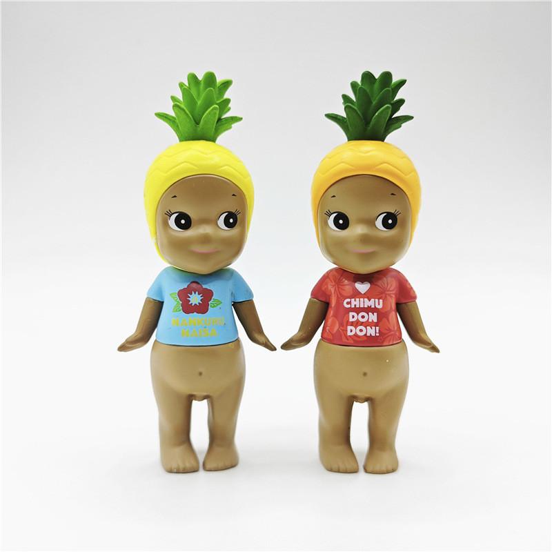 Милая кукла Черный Ангел с головой-ананасом, в наушниках и цветочной рубашке, модель-сюрприз в коробке для коллекционеров игрушек