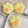 Three-color Rainbow Mini Cat Paw Squeeze Toy Poached Egg Pinch Decompression Toy  Kids Tricky Doll