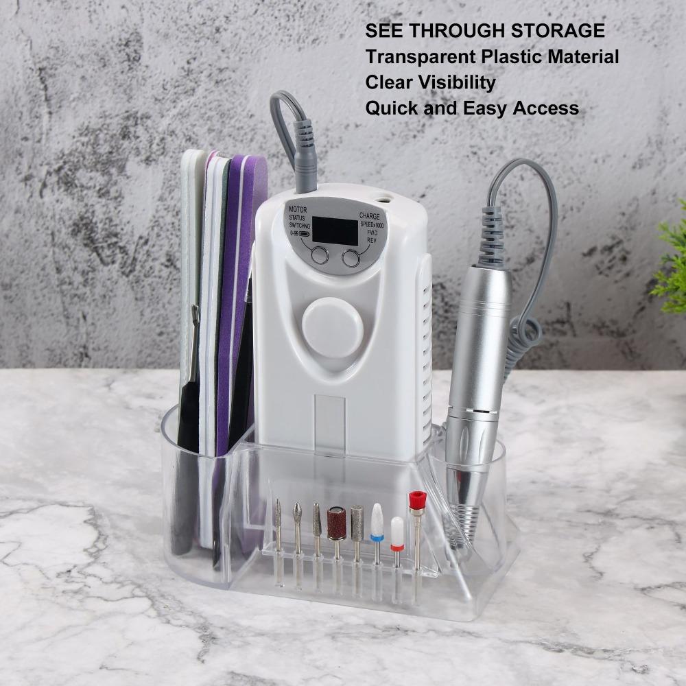 Multifunctional Nail Drill Holder Nail Drill Bit Storage Box DIY Nail Art Accessory Organizing