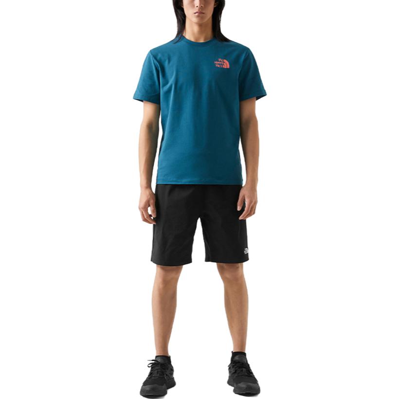 THE NORTH FACE Quick-Dry T-Shirts Men's Blue Crew Neck Moderate Straight Fit NF0A7WF5-EFS