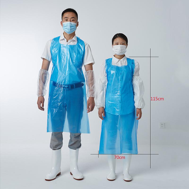 100 шт. одноразовый фартук, антизагрязняющий фартук, уборка, синий прозрачный фартук, удобные в использовании садовые фартуки, кухонные фартуки для готовки