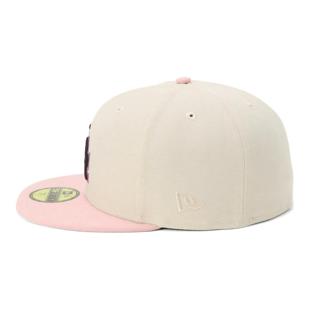 New Era 59FIFTY MLB ONSPOTZ Special Edition LA Size 7 59Fifty Stone Pink Rouge Side MLB Los Angeles Dodgers Stone/Pink Cap, 1/2, Patch,