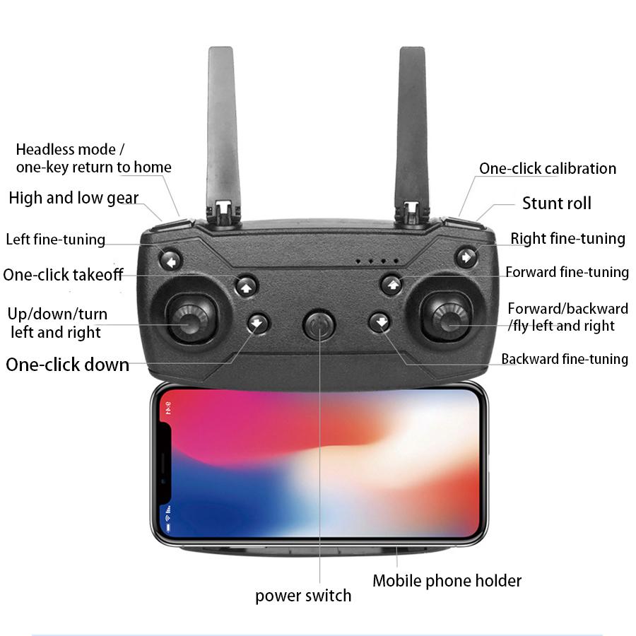 WIFI FPV 4K HD Двойные камеры Встроенный аккумулятор Складной Селфи RC Квадрокоптер Дрон