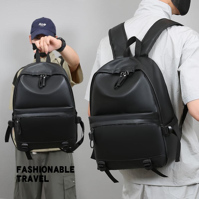Рюкзак из искусственной кожи премиум-класса для студентов - Вместительная модная сумка для ноутбука для школы и путешествий