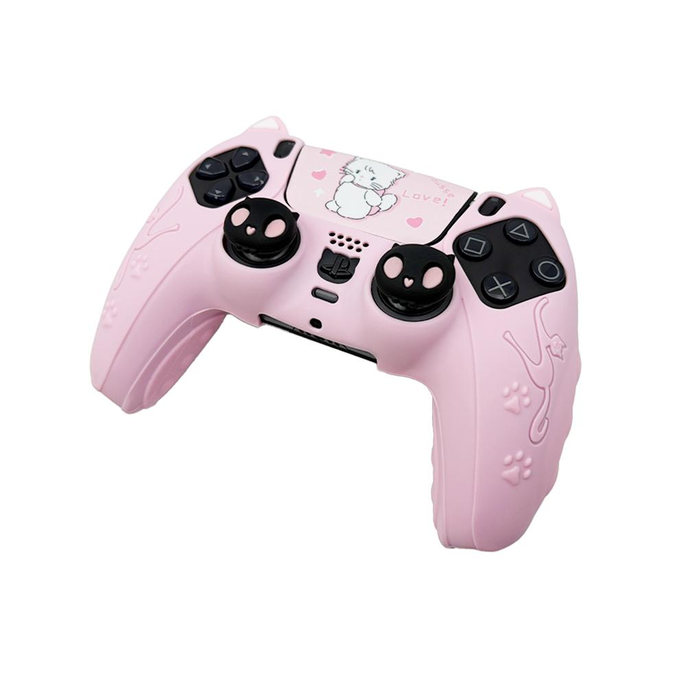 VILCORN Anti-Slip Silicone Case for PS5 Controller with Thumb Grips – Shockproof Skin Cover for DualSense Gaming Accessories