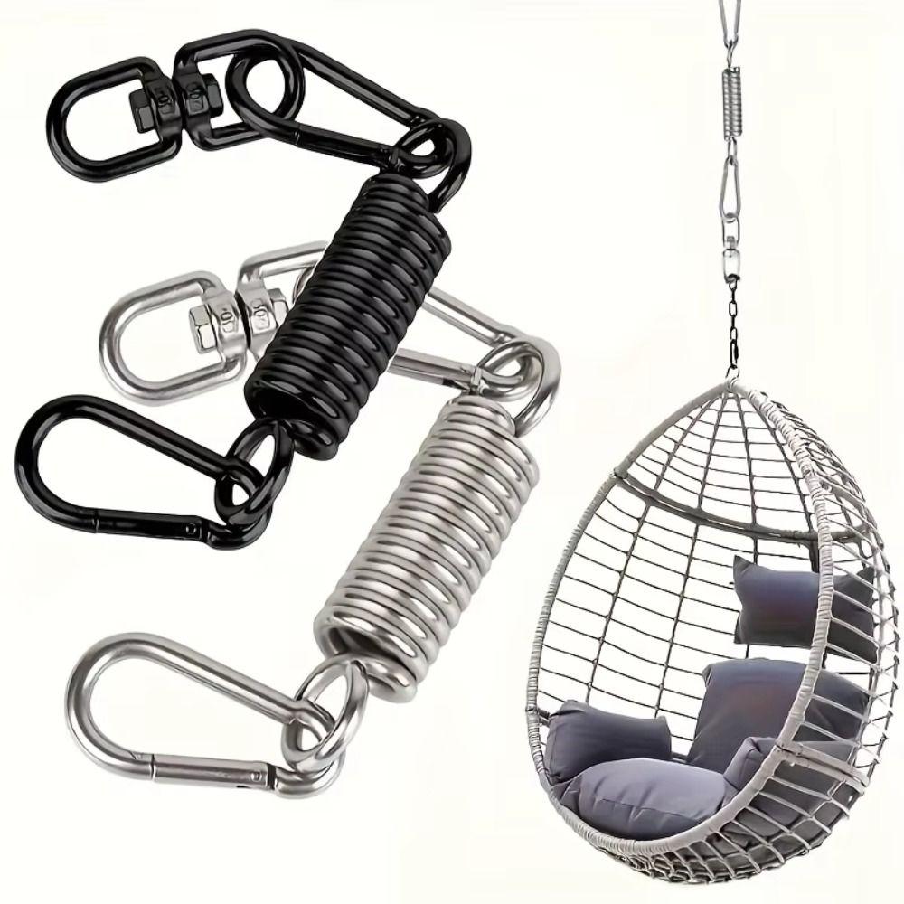 Large Load Capacity Hanging Chair Swing Spring 360 Degree Rotation Swivel Mount Chain Outdoor