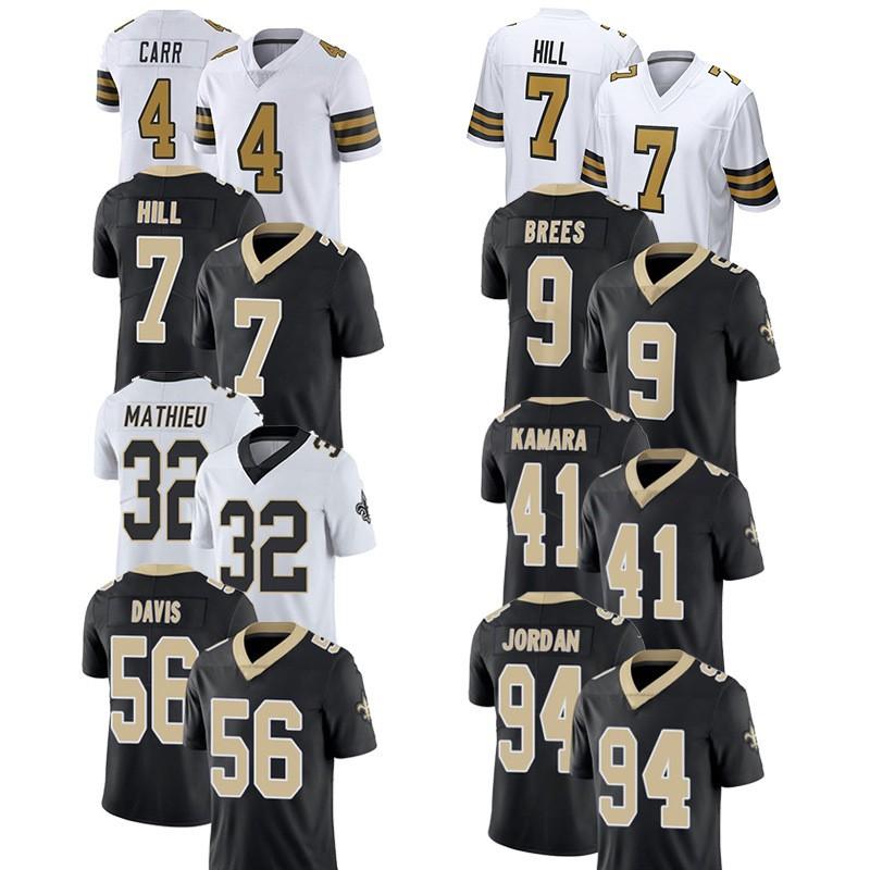 NFL Embroidered Football Jersey - Kamara 41 Hill 7 Olave 12 Multiple Sizes