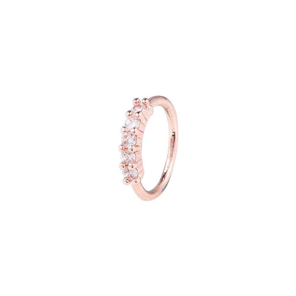 Stainless Steel Fashion Accessories Crystal Rhinestone Ear Hoop Ear Stud Nose Ring Piercing Jewelry