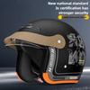 Electric Motorcycle Helmet Brim Men's and Women's Four-season Winter Warm and Anti-fog Helmet