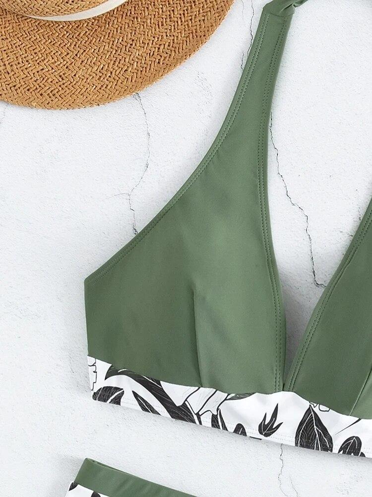 Женские купальники с принтом, купальники, комплекты бикини, женская летняя одежда с эффектом пуш-ап, комплект из двух предметов для купания, бассейна, пляжного купального костюма