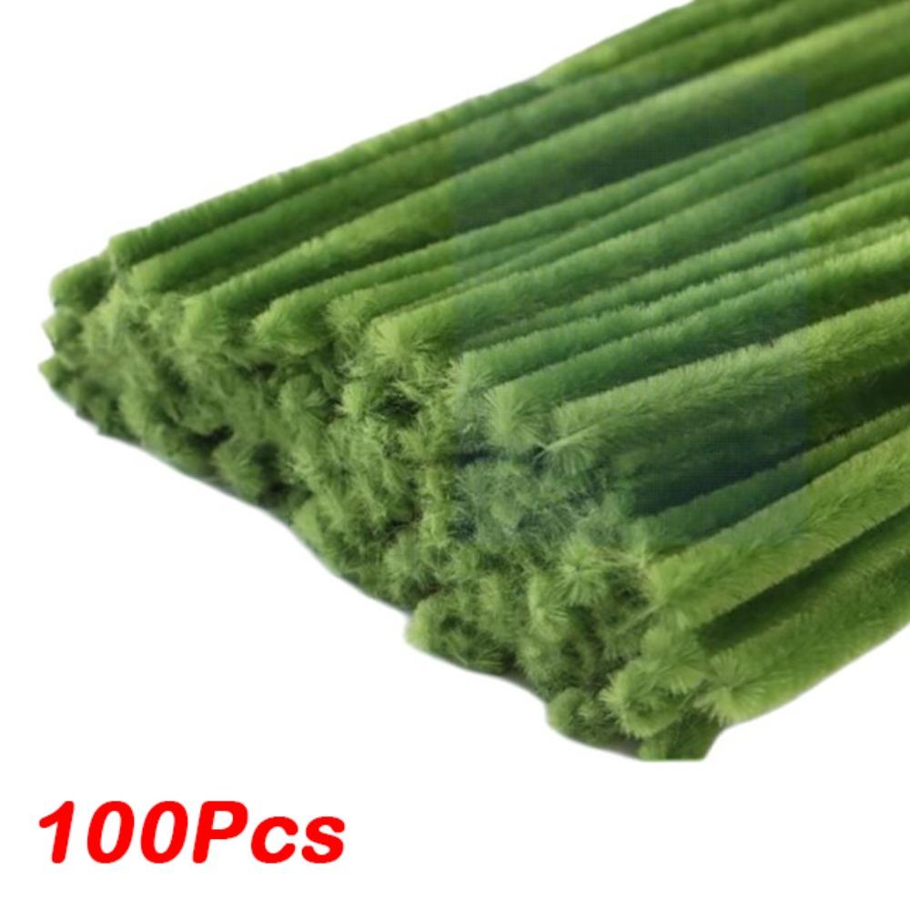 100/300/400Pcs Flexible Wire Pipe Cleaners Bendable Plush Sticks for Artificial Flower Making