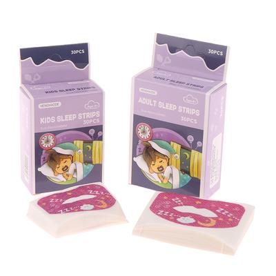 30 шт./кор. детские и взрослые полоски для рта, носовые дыхательные полоски против храпа, нетканые полоски для сна