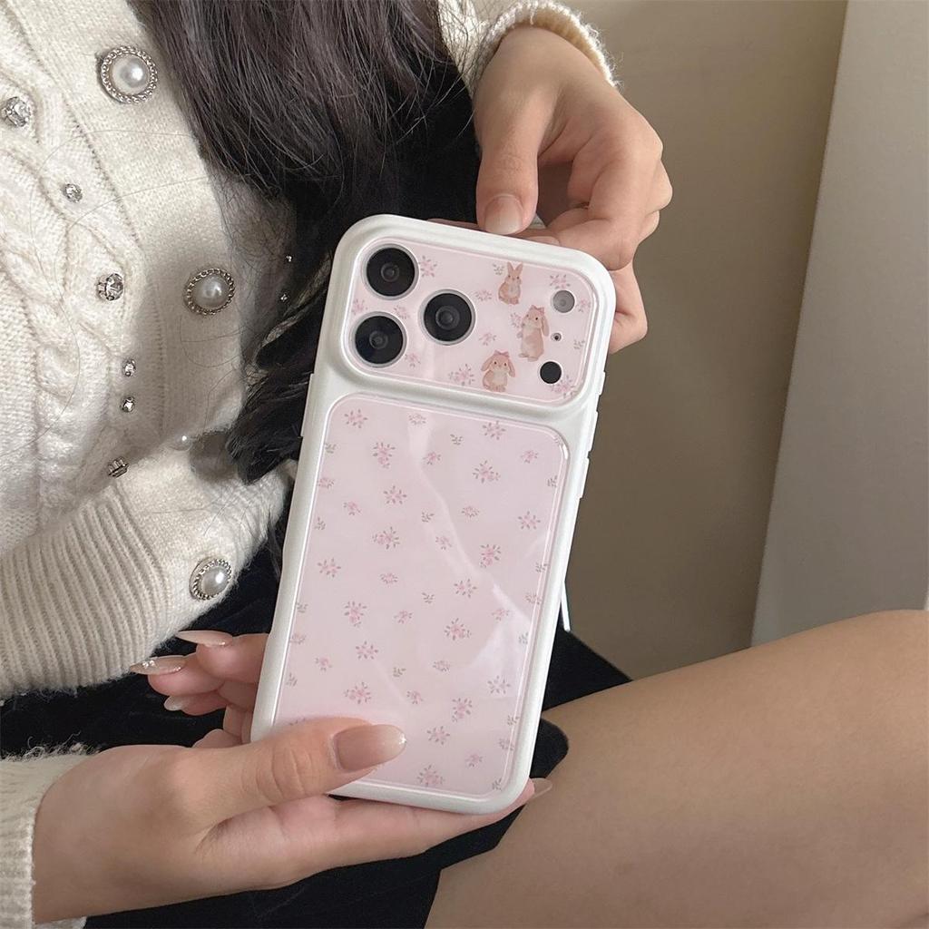 Цветочный Кролик Противоударный Чехол для iPhone 15/17/16 Pro Max