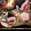 Cutter Sharpener Portable Heavy Duty Tungsten Steel Anti-slip Handle Protective Cover Pocket Size Outdoor Scissors Sharpening Tool Gardening