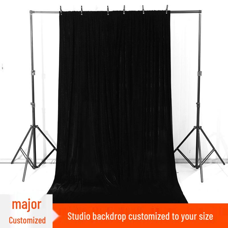 Black Light-Absorbing Gold Velvet Fabric: Stage Curtain & Photo Backdrop
