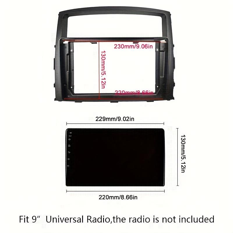 9 Inch Car Radio Fascia for Mitsubishi Pajero 4/Shogun/Montero 2007+ Auto Stereo Install Dash Panel Frame Kit Mount