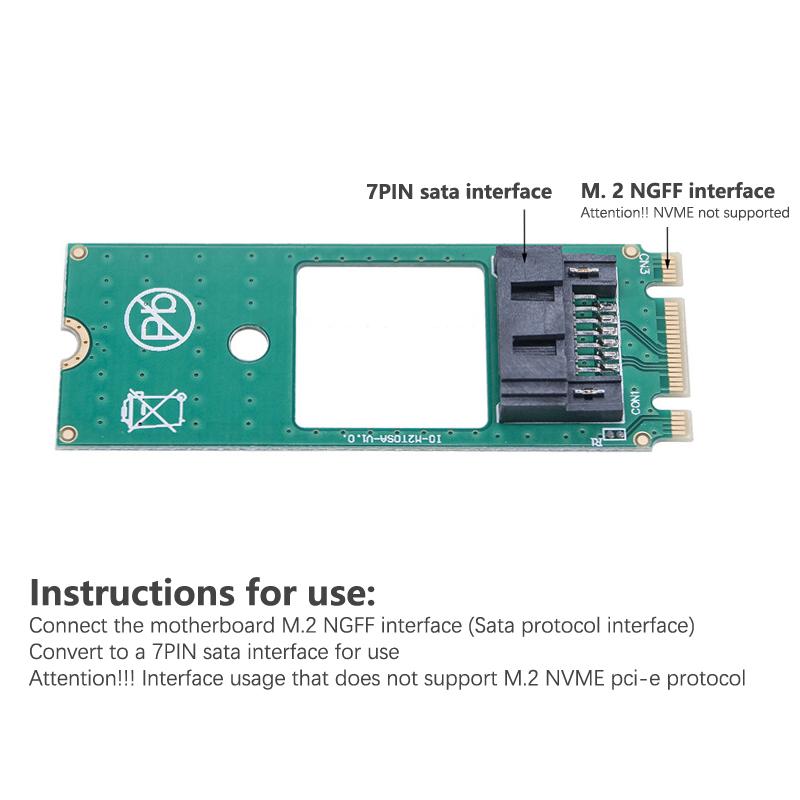 M.2 Ngff To 7Pin Sata адаптер Ssd конвертер адаптер карта Ngff инструмент обнаружения для Sata3 Sata2 Ssd Sata протокол