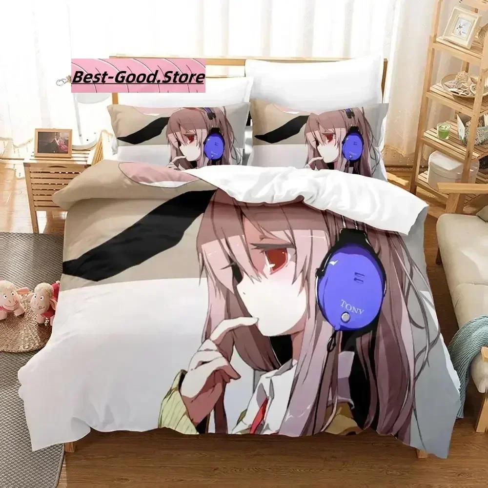 Постельное белье Touhou Project Комплект Пододеяльник Простыня Печатный Комплект Постельного Белья Наволочка Постель Полный Queen King Размер Одеяло Спальня