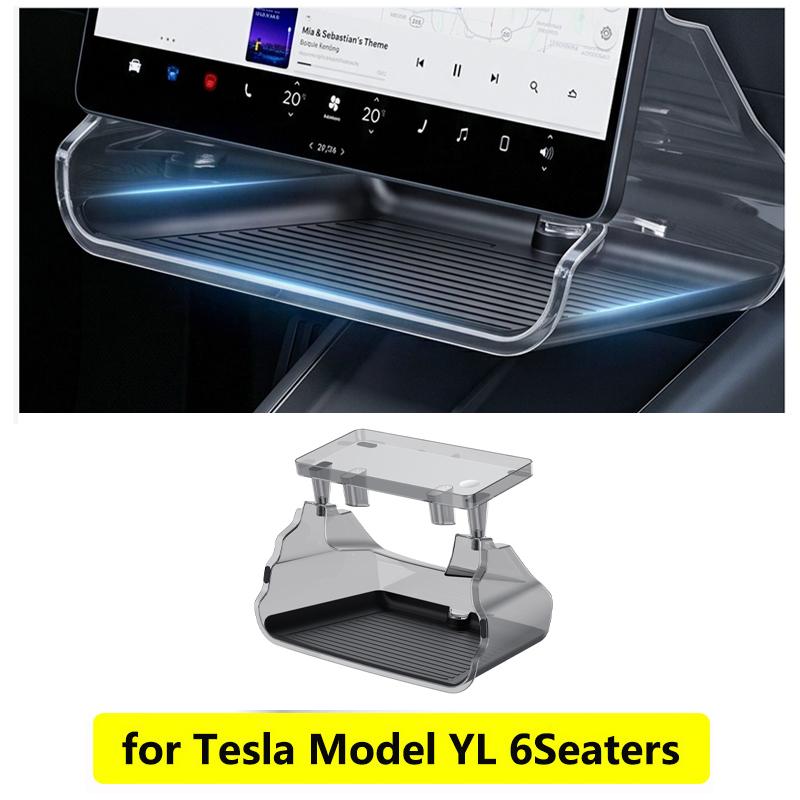 For Tesla New Model 3 Y YL Juniper Highland 2025 2026 Under Screen Hidden Storage Box Tray Central Control ETC Crystal Organizer