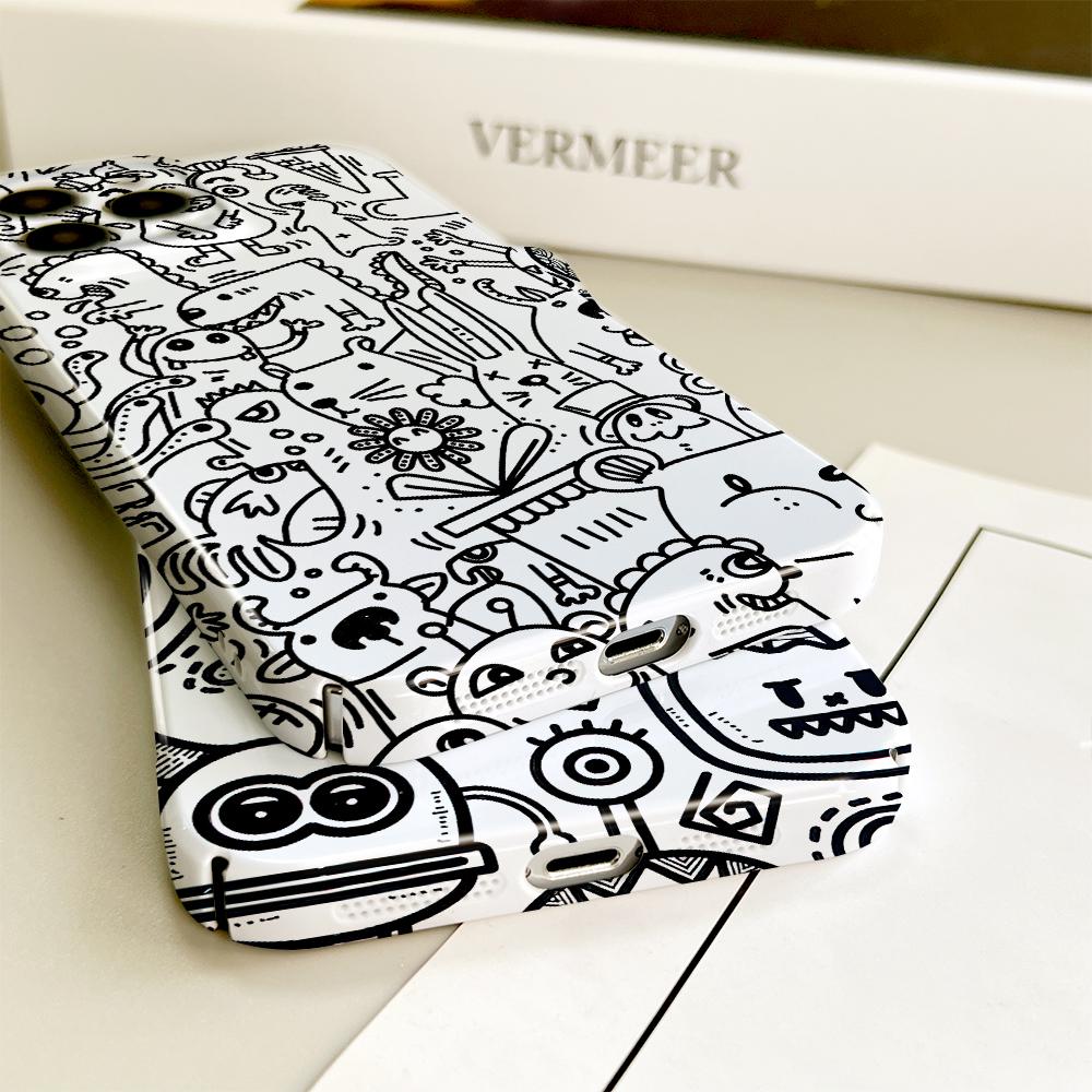 All-inclusive Film Phone Case Cartoon Fashion Design Hard Shell Full Cover Camera Protection Case for iPhone Samsung Xiaomi Poco Redmi