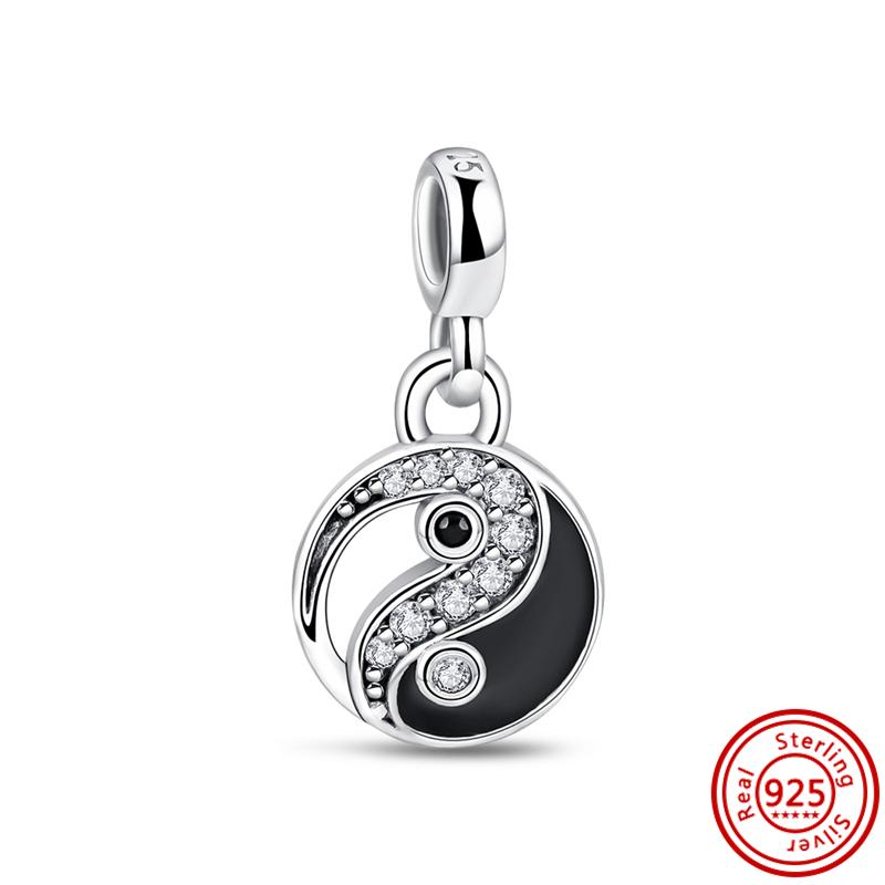 Стерлингового Серебра 925 пробы, мини-подвески серии Me, бусины, подходят для оригинального двойного звена, DIY браслет, женские подвески, ювелирные изделия