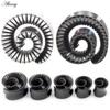 Alisouy 1PC Alloy Casting Whirlpool Swirl Spiral Flared Ear Tunnel Plug Expander Stretcher Gauges Earrings Piercing Body Jewelry
