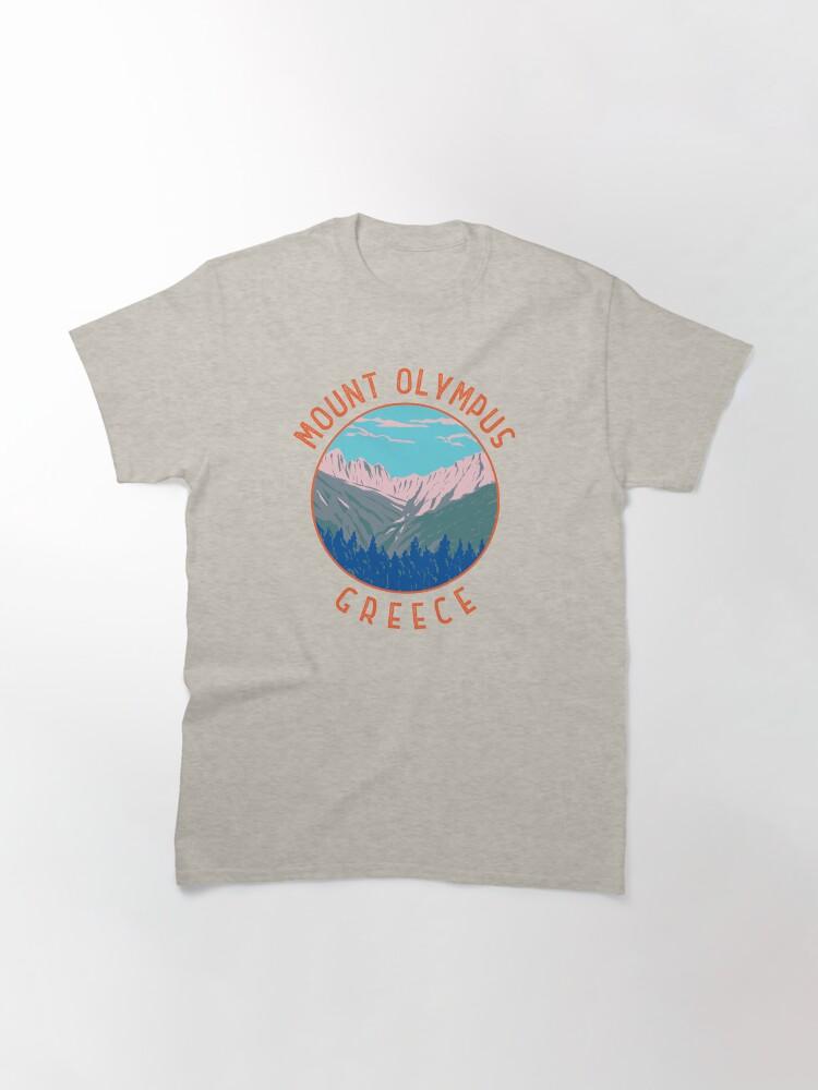 Europe Mount Olympus Greece Retro Distressed Circle Classic T-Shirt