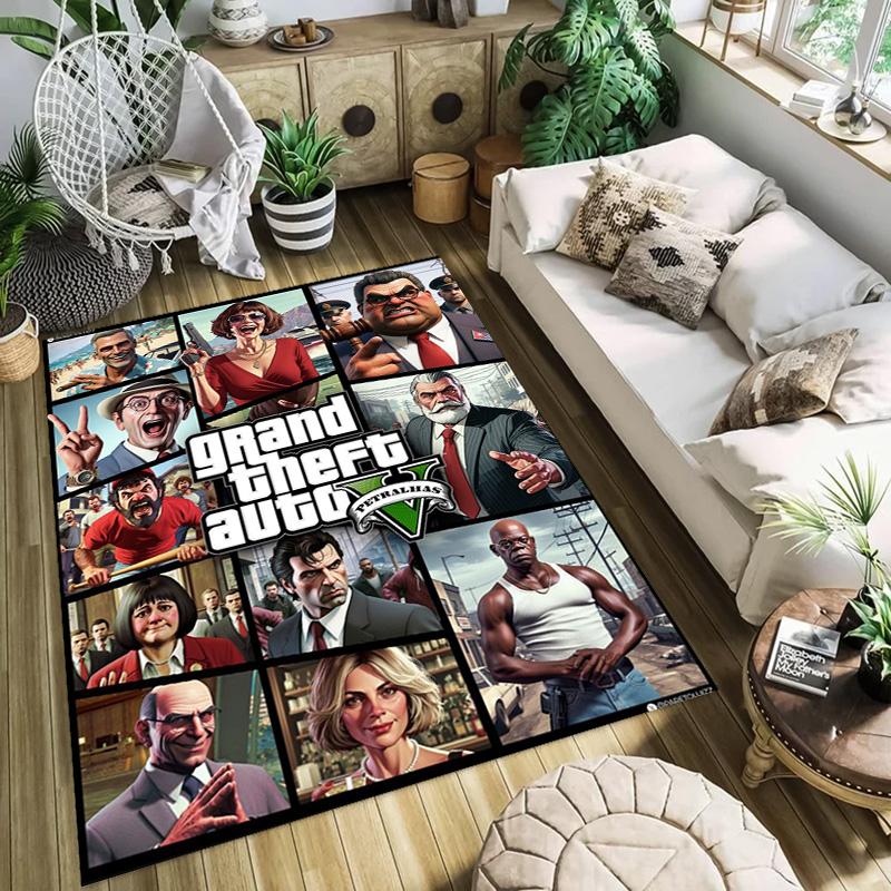 Ковер Vibes Vice City с печатью Декор для дома Искусство Защитная подкладка Коврик для ванной
