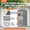 Carport Replacement Canopy Cover Top + Side Wall 6000 x 3000 mm, Garage Tent Shelter Tarp Heavy-Duty Waterproof & UV Protected, Easy Installation with