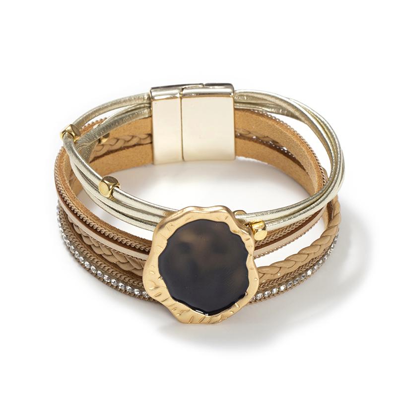 Handmade Leather Bracelet for Women Boho Jewelry Accessories