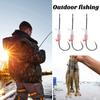 3/5/6/10/12/15/20Pcs Luminous Live Shrimp Fixing Hook Glow-in-the-dark Fishhook with Barbed Offset Freshwater Saltwater Catfish Bass Fishing