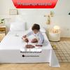 Waterproof Machine-Washable Bed Sheet for Children and Elderly - Anti-Incontinence Urine Pad, Soft Napped White Bedspread, Single Piece.