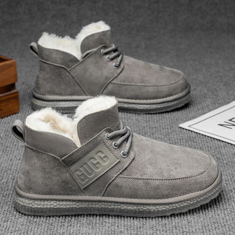 Зимние Новые Высококачественные и Модные Мужские Повседневные Снежные Ботинки, Утепленные Хлопковые Ботинки, Теплые Ботинки и Универсальные