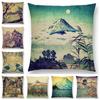 Наволочка для подушки с изображением весны горы Фудзи, наволочка для подушки с изображением пейзажа, наволочка для дивана с изображением природы четырех сезонов, горы Фудзи