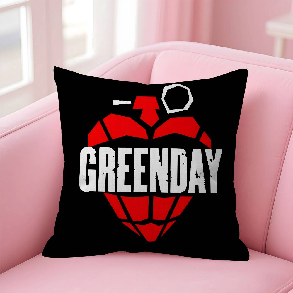 ROCK Green Day logo Pillowcases Home Bedding Decorative Pillow Cover Wedding Super Soft Pillow Case