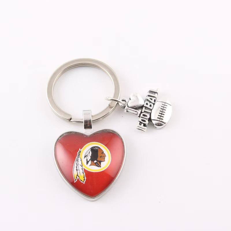NFL Gem Raiders Chiefs Bills Buccaneers Keychain - Decorative Accessory for American Football Teams