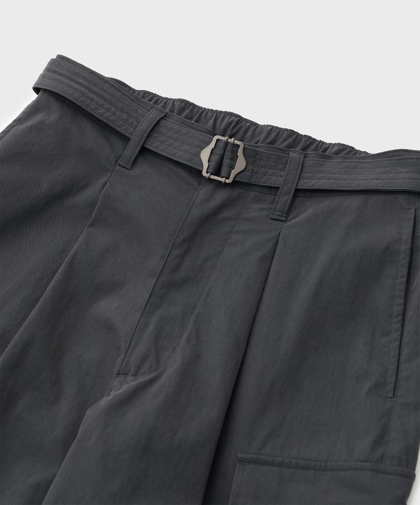 ANOTHER OFFICE Parachute Belted Pants (Coal Gray)