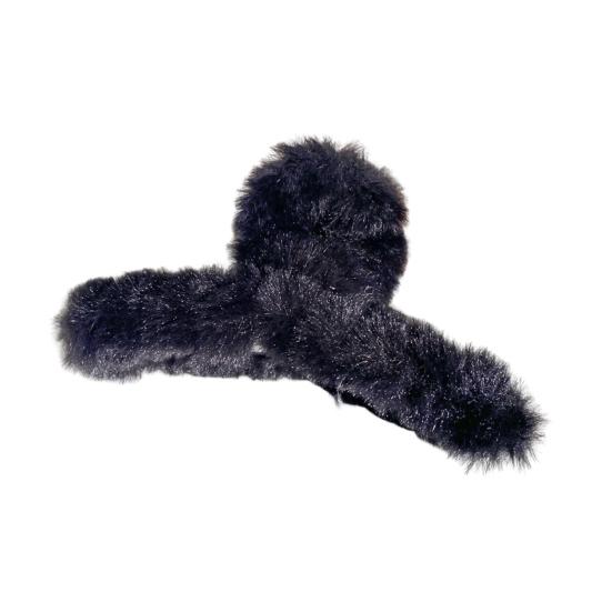 Заколка для волос с плюшевой оберткой, большая заколка для волос с затылком, универсальный аксессуар для волос на каждый день